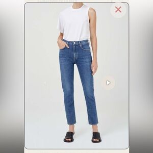 Agolde Merrel mid rise straight jeans in Casper. Size 25